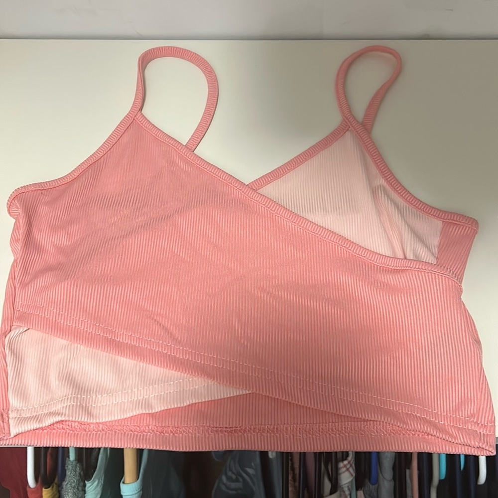 SHEIN medium pink cami crop top spaghetti straps